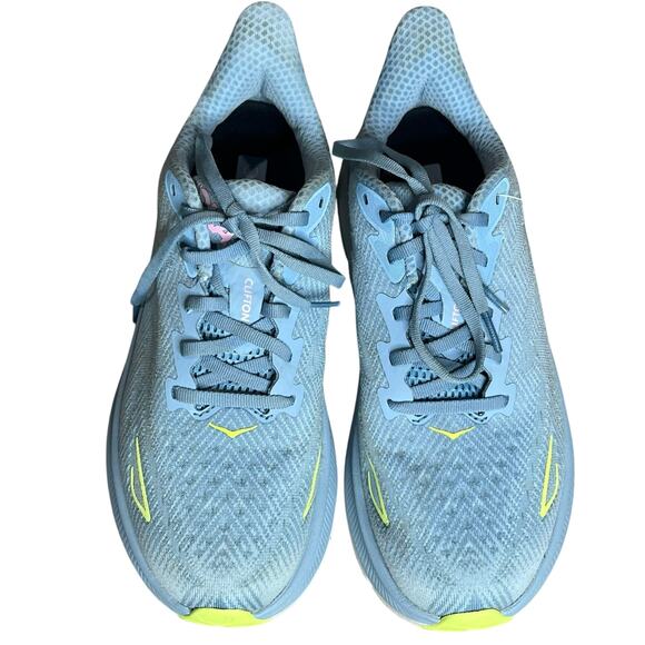 Hoka One One Clifton 9 Running Shoes Womens 8.5 Blue Walking Cushioned Athletic - Picture 8 of 15